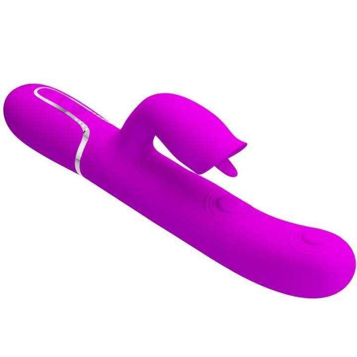 PRETTY LOVE - RABBIT VIBRATOR WITH LICKING FUCHSIA - D-238294 - Teknashop Ltd