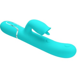 PRETTY LOVE - RABBIT VIBRATOR WITH LICKING AQUA GREEN - D-238295 - Teknashop Ltd