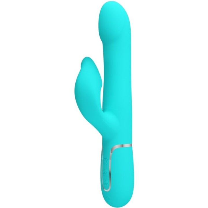 PRETTY LOVE - RABBIT VIBRATOR PEARLS AQUA GREEN - D-238769 - Teknashop Ltd