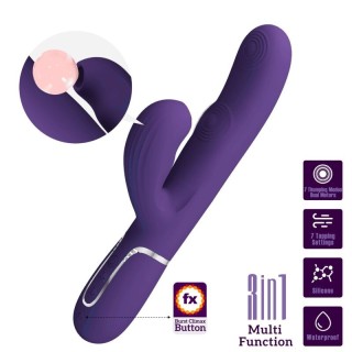 PRETTY LOVE - PERLITA G-SPOT VIBRATOR 3 IN 1 MULTIFUNCTION PURPLE - D-240558 - Teknashop Ltd