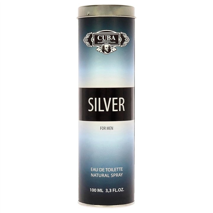 Cuba, Silver, Eau De Toilette, For Men, 100 ml - Teknashop Ltd