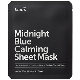 Dear Klairs, Midnight Blue, Calming & Cooling, Sheet Mask, For Face, 25 ml - Teknashop Ltd
