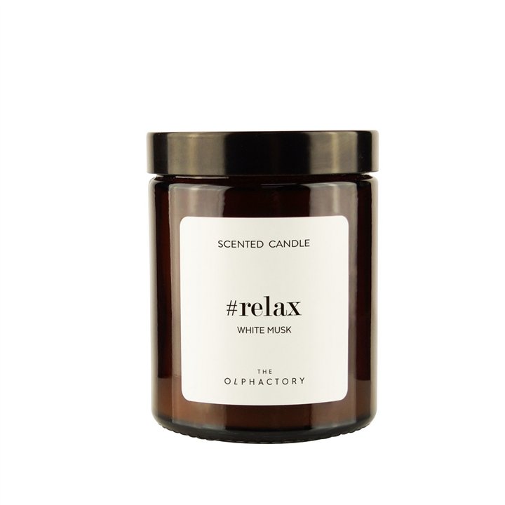 The Olphactory, Relax White Musk, Scented Candle, 135 g - Teknashop Ltd