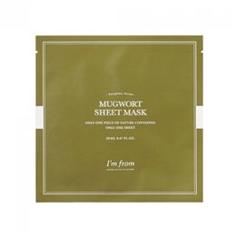 I'm From, Mugwort, Revitalizing, Hydrating, Sheet Mask, For Face, 20 ml - Teknashop Ltd