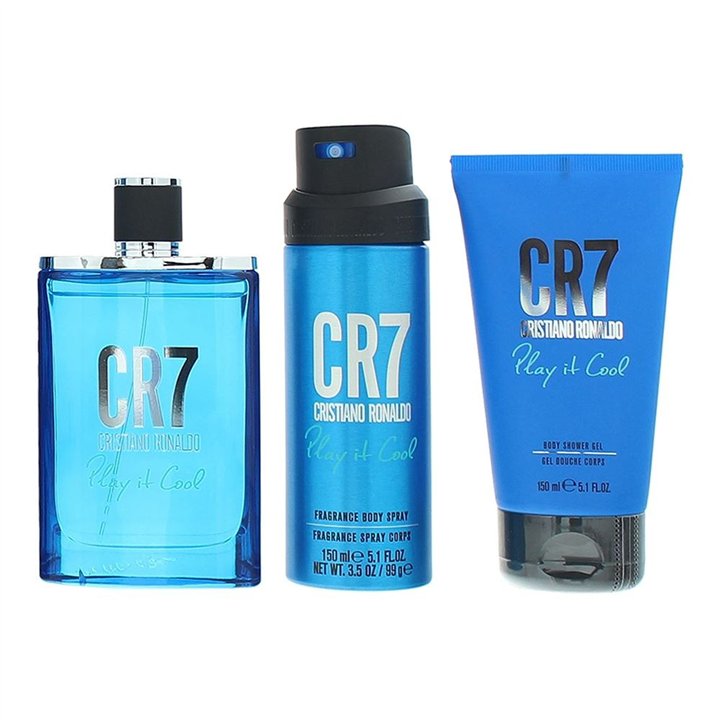 Set Cristiano Ronaldo: CR7 Play It Cool, Eau De Toilette, For Men, 100 ml + CR7 Play It Cool, Scented Spray, For Men, 150 ml + C