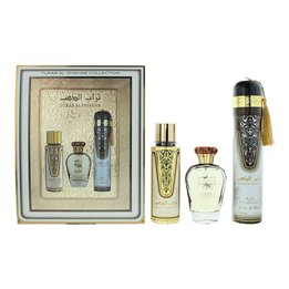Set Ard Al Zaafaran: Turab Al Dhahab, Eau De Parfum, For Women, 100 ml + Turab Al Dhahab, Deodorant Spray, For Men, 250 ml + Tur