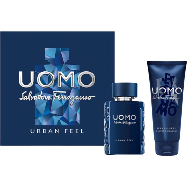 Set Salvatore Ferragamo: Uomo Urban Feel, Eau De Toilette, For Men, 50 ml + Uomo Urban Feel, Shower Gel, For All Skin Types, 50 