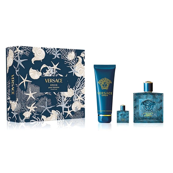 Set Versace: Eros, Eau De Parfum, For Men, 100 ml + Eros, Eau De Parfum, For Men, 5 ml *Miniature + Eros, Shower Gel, For All Sk