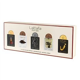 Set Lattafa: Artisan Ethnique, Eau De Parfum, For Women, 20 ml + Natural Oud, Eau De Parfum, For Women, 20 ml + Tharwah Silver, 