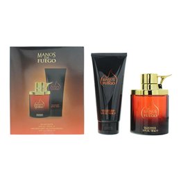 Set Manos De Fuego: Caliente, Eau De Toilette, For Men, 100 ml + Caliente, Body Wash, For Hair & Body, 150 ml - Teknashop Ltd