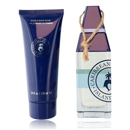 Set Caribbean Joe: Island Supply Azure Sails, Eau De Toilette, For Men, 125 ml + Island Supply Azure Sails, Shower Gel & Shampoo