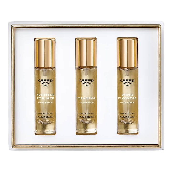 Set Creed: Aventus, Eau De Parfum, For Women, 10 ml + Wind Flowers, Eau De Parfum, For Women, 10 ml + Carmina, Eau De Parfum, Fo
