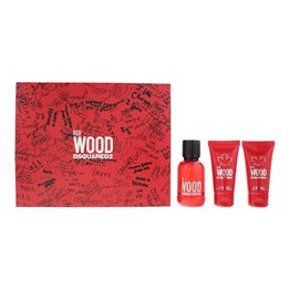 Set Dsquared 2: Red Wood, Eau De Toilette, For Women, 50 ml + Red Wood, Shower Gel & Shampoo 2-In-1, 50 ml + Red Wood, Body Loti