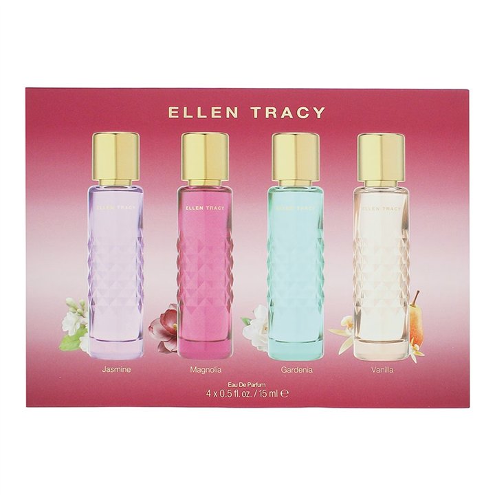 Set Ellen Tracy: Quilted Gardenia, Eau De Parfum, For Women, 15 ml + Quilted Vanilla, Eau De Parfum, For Women, 15 ml + Quilted 
