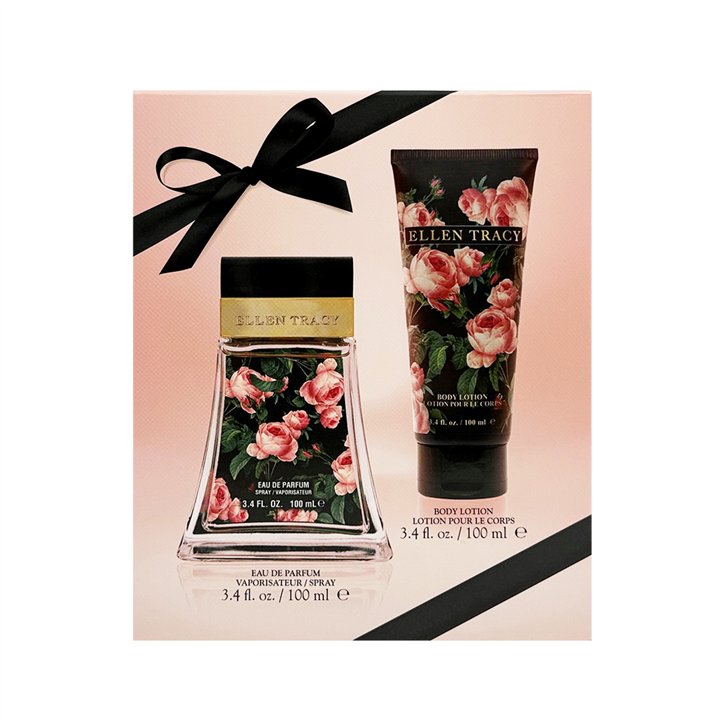 Set Ellen Tracy: Courageous, Hydrating, Body Lotion, 100 ml + Courageous, Eau De Parfum, For Women, 100 ml - Teknashop Ltd