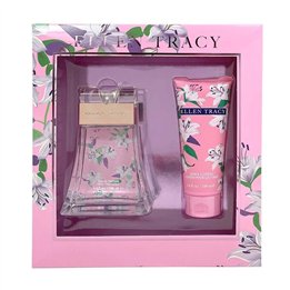Set Ellen Tracy: Pink Sparkling, Eau De Parfum, For Women, 100 ml + Pink Sparkling, Hydrating, Body Lotion, 100 ml - Teknashop L