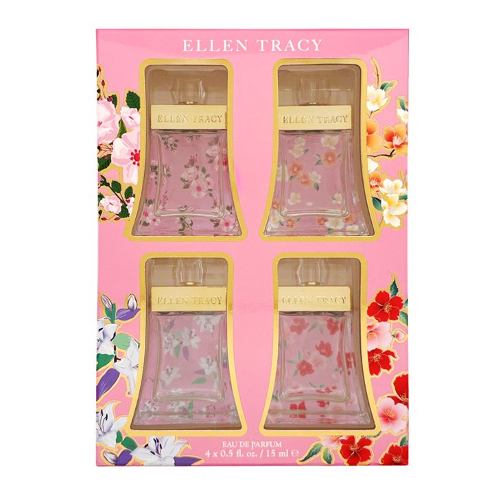 Set Ellen Tracy: Sparkling, Eau De Parfum, For Women, 15 ml + Bloom, Eau De Parfum, For Women, 15 ml + Dashing, Eau De Parfum, F