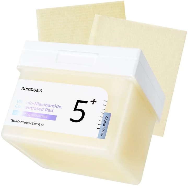 Numbuzin, No.5 Vitamin-Niacinamide Concentrated, Antioxidant, Cleansing Pads - Teknashop Ltd