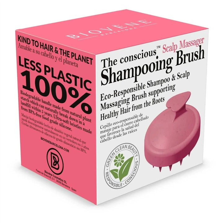 Biovene, The Conscious Shampooing Brush, Scalp Brush, Pink - Teknashop Ltd