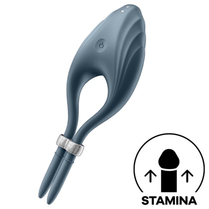 SATISFYER - DUELIST RING VIBRATOR GREY - D-231898 - Teknashop Ltd