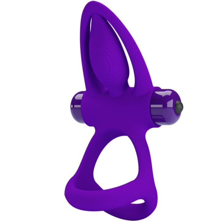 PRETTY LOVE - VIBRATOR RING 10 VIBRATIONS VIOLET SILICONE - D-236074 - Teknashop Ltd