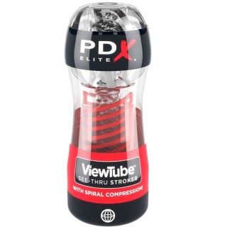 PDX ELITE - STROKER VIEWTUBE 2 SPIRAL COMPRESSION TRANSPARENT - D-236581 - Teknashop Ltd