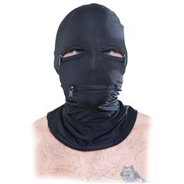 FETISH FANTASY SERIES - HOOD WITH ZIPPERS BLACK - D-236553 - Teknashop Ltd