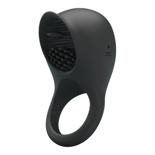 PRETTY LOVE - VIBRATING PENIS RING WITH BLACK TONGUE - D-237575 - Teknashop Ltd