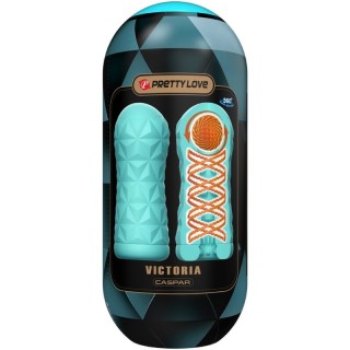 PRETTY LOVE - VICTORIA CASPAR MASTURBATOR AQUA GREEN - D-238738 - Teknashop Ltd