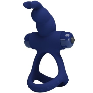 PRETTY LOVE - LUCHITO DOUBLE VIBRATING RING RABBIT BLUE - D-239946 - Teknashop Ltd
