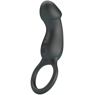 PRETTY LOVE - TRAE VIBRATING BLACK RING WITH STIMULATOR - D-240540 - Teknashop Ltd