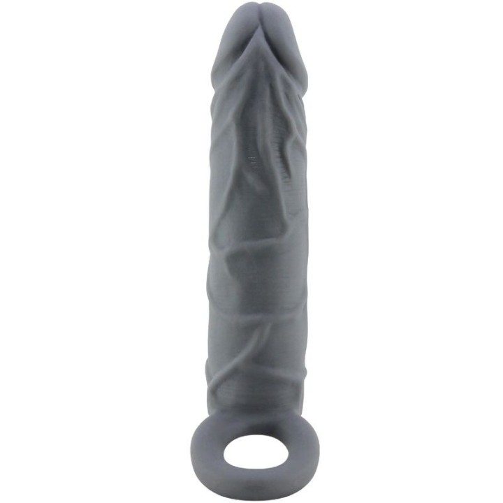 PRETTY LOVE - REALISTIC SKIN PENIS SLEEVE DARK GREY - D-241903 - Teknashop Ltd