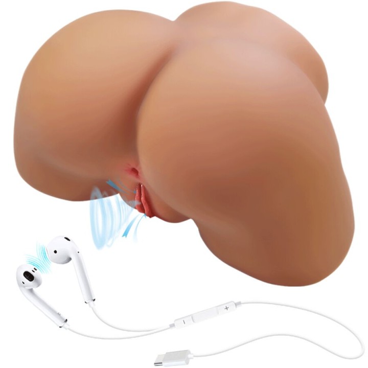 CRAZY BULL - ILANA REALISTIC FEMALE BUTT VIBRATOR AND SUCKER WITH SOUND 6.8 KG - D-243859 - Teknashop Ltd