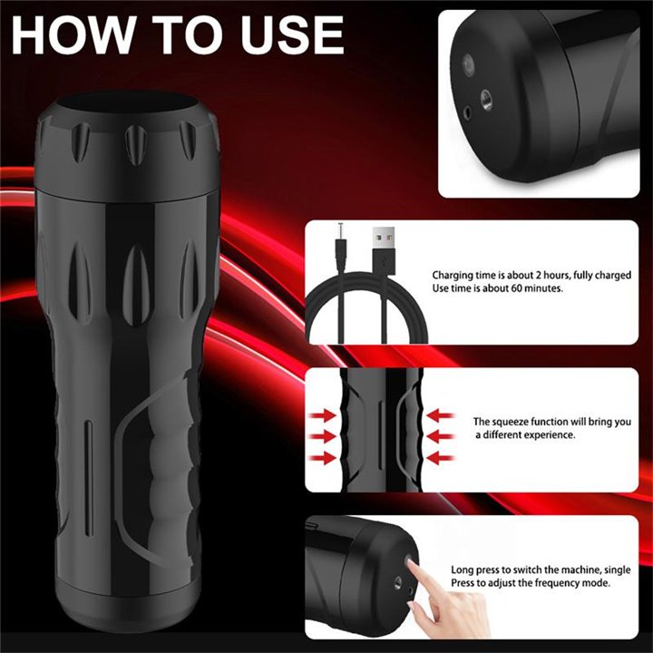 Toni Masturbator with Vibration Vagina - SQ-MA70038 - Teknashop Ltd