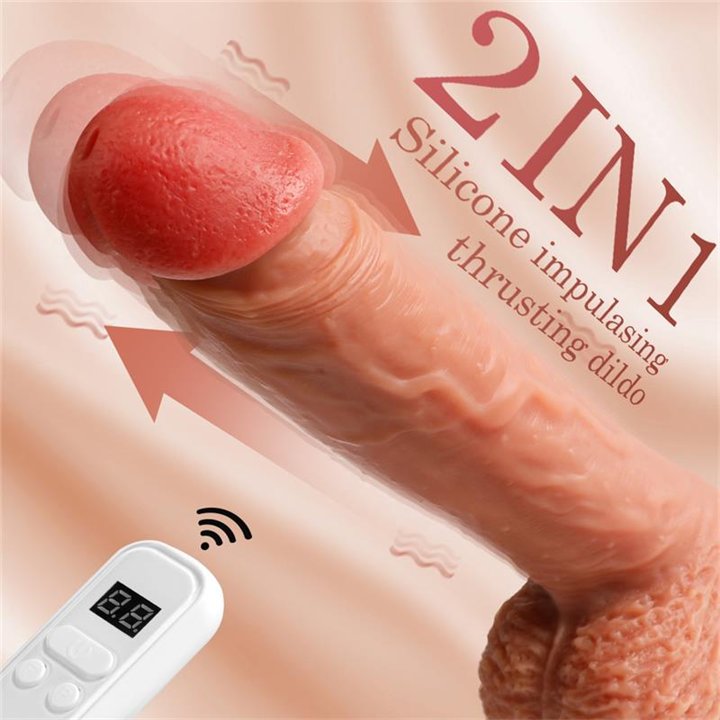 Dean Dildo with Thrusting and Vibrating 8 - SQ-WBD10195 - Teknashop Ltd