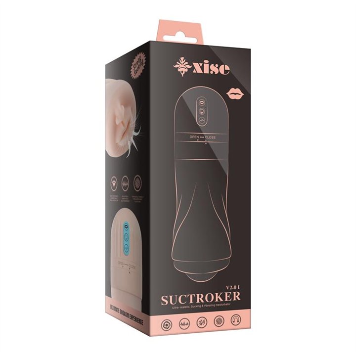 Suctroker V2.0 I Sucking Effect and Vibrating Masturbator - SQ-MA60110 - Teknashop Ltd