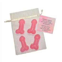Set of 4 Penis Shaped Mini Soaps Scented - 8412345052606 - Teknashop Ltd