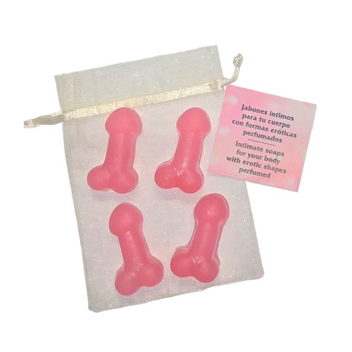 Set of 4 Penis Shaped Mini Soaps Scented - 8412345052606 - Teknashop Ltd