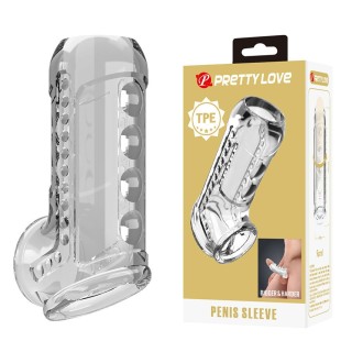 PRETTY LOVE - TRANSPARENT TEXTURED PENIS SHEATH - D-245214 - Teknashop Ltd