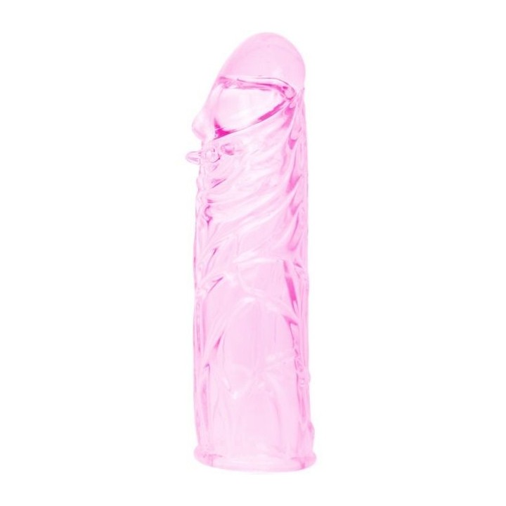 BAILE - PINK STIMULATING SILICONE PENIS COVER 13 CM - D57-149023RS - Teknashop Ltd