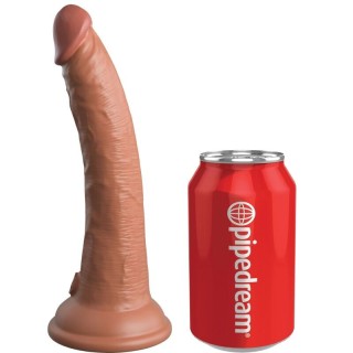 KING COCK - ELITE REALISTIC SILICONE DILDO 17.8 CM CARAMEL - D-236619 - Teknashop Ltd