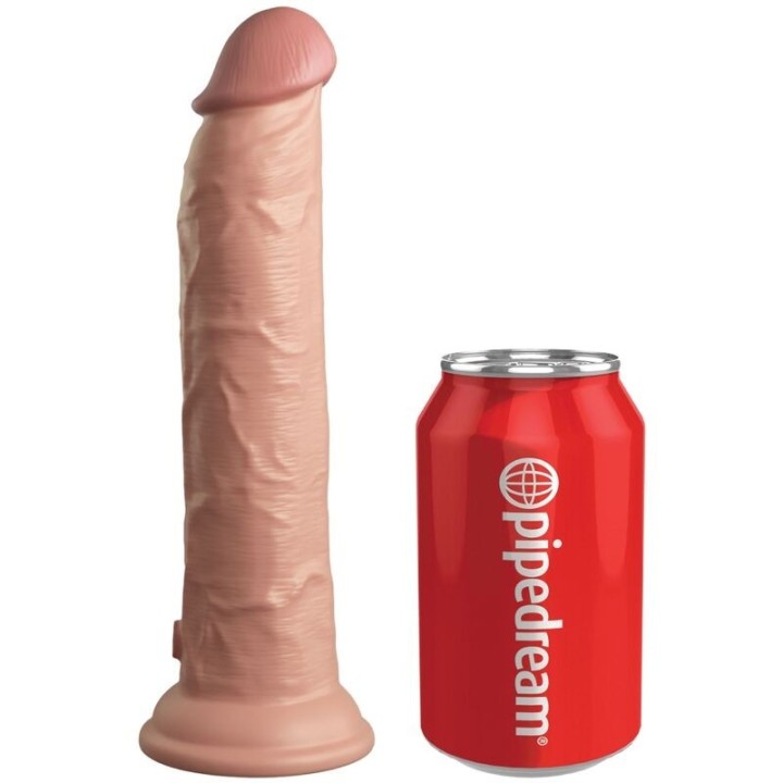KING COCK - ELITE REALISTIC DILDO VIBRATOR & SILICONE REMOTE CONTROL 23 CM - D-236633 - Teknashop Ltd