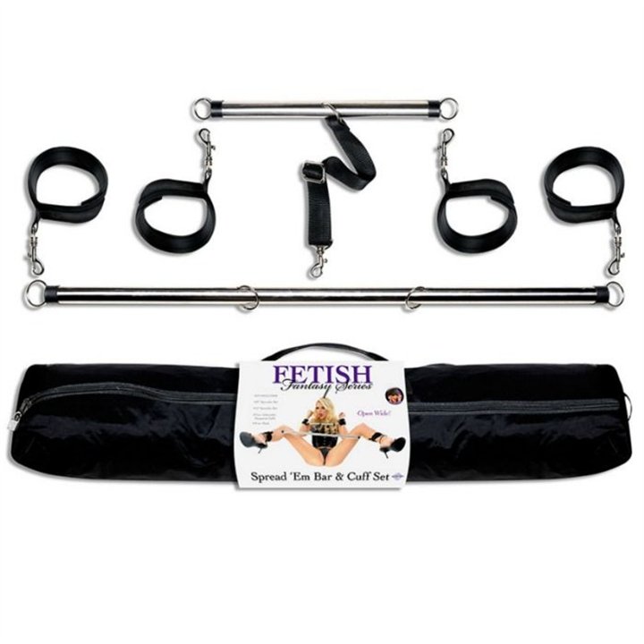 FETISH FANTASY SERIES - SERIES SPREAD EM BAR AND CUFF SET - PD3716-00 - Teknashop Ltd