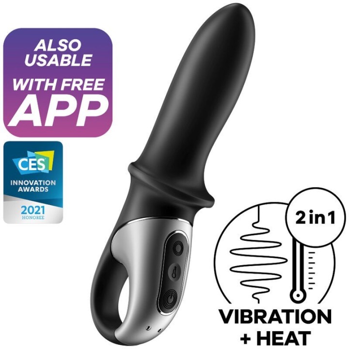 SATISFYER - HOT PASSION ANAL VIBRATOR APP BLACK - D-231294 - Teknashop Ltd