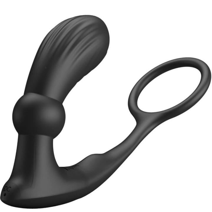 PRETTY LOVE - WARREN BLACK ANAL RING & VIBRATOR - D-238087 - Teknashop Ltd