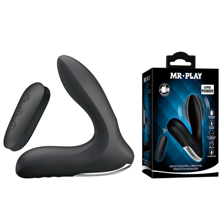 MR PLAY - PROSTATE MASSAGER WITH VIBRATION REMOTE CONTROL - D-245249 - Teknashop Ltd
