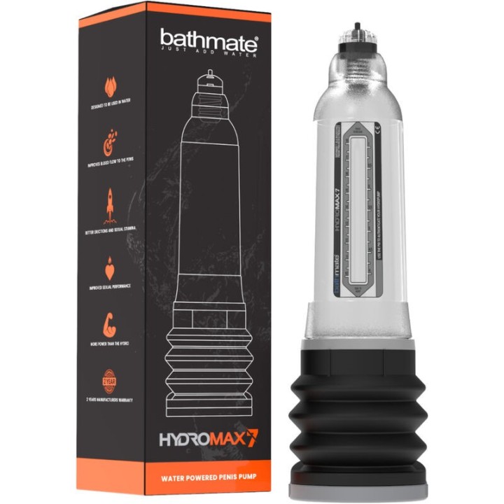BATHMATE - HYDROMAX 7 TRANSPARENT PENIS INCREASE PUMP - D-218220 - Teknashop Ltd