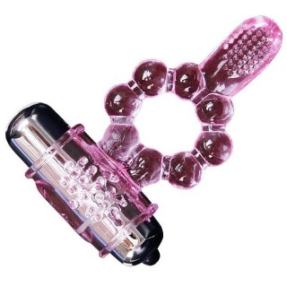 BAILE - SILICONE RING 10 TONGUE RHYTHMS WITH PINK VIBRATION - D-194494 - Teknashop Ltd