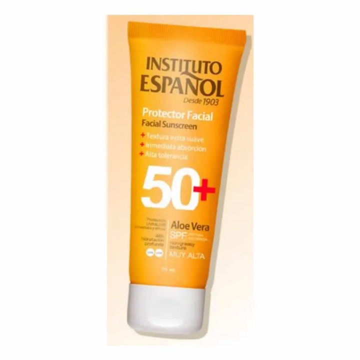Instituto Español Facial Sunscreen Aloe Vera Spf50 75ml - unisex - Teknashop Ltd