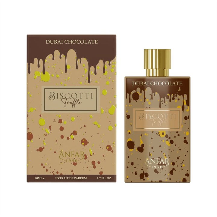 Anfar, Dubai Chocolate - Biscotti Truffle, Extrait De Parfum, Unisex, 80 ml - Teknashop Ltd